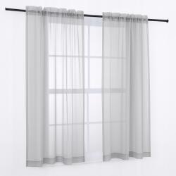  Olcsó Függöny Gyönyörű Kész Dekoratív Fátyol Függöny Szürke 140x250 (4er)