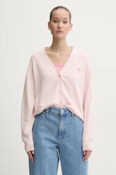 Guess Jeans kardigán gyapjú keverékből - rózsaszín M