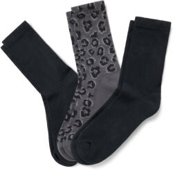 Tchibo - 3 pár zokni - nő - méret 39-42 - fekete/mintás
