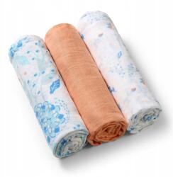 BabyOno Muszlin pelenka Babyono 3db 70 x 70 cm kék árnyalatok (348/09)