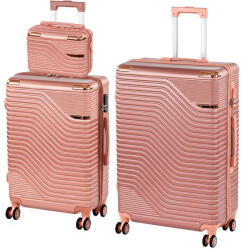 Leziter TraveLux Urban XVII gurulós bőrönd szett rosegold (LTRUBS-XVII-RG)