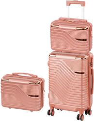 Leziter TraveLux Urban XII gurulós bőrönd szett rosegold (LTRUBS-XII-RG)
