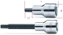Beta 920PE 1/2"-os Imbusz-Dugókulcs, krómozott, barnított hegy 4mm (009200412)