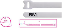 Beta BMBV2319 Tépőzáras kábelkötegelő szalag, fehér 19x229mm (BMBV2319)