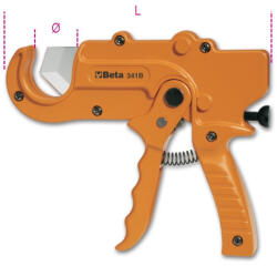 Beta 341B Racsnis csővágóolló műanyagcsövekhez (003410051)