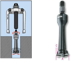 Beta 1544/10C Négykörmös belső csapágylehúzó, barnított 70÷115mm (015440199)