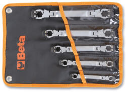 Beta 187/B5 ? 5 részes csuklós csillagkulcs készlet tasakban (001870050)