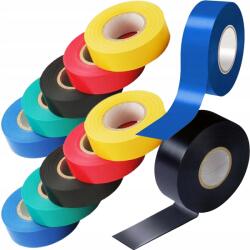  Szigetelő szalag biztonsági színes 19mm 18m 10 db (291-10)