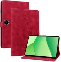  Husa flip ART LILY pentru OnePlus Pad Lite roșu
