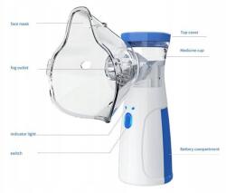 Hordozható inhalátor porlasztó gyerekeknek felnőtteknek csendes nagy teljesítményű Usb (INHALATOR WWG DLA DZIECI I DOROSŁYCH)