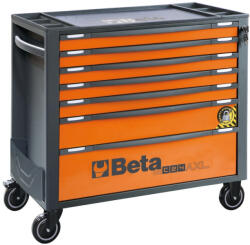 Beta RSC24AXL/7-O 7 fiókos szerszámkocsi borulásgátló rendszerrel, hosszú modell ÜRES narancs (024004271)