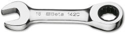 Beta 142C Egyenes, rövid csillag-villáskulcs racsnival 15mm (001420115)