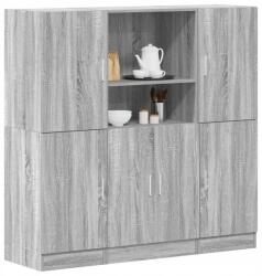 vidaXL 3 db-os konyhaszekrény szett, szürke sonoma tölgy (3324156)