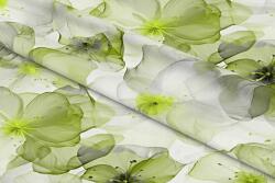  Szép Függöny A Konyhába Zöld Virágokkal Kész Szalagon 140x250 6464 (45345)