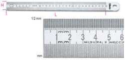 Beta 1683 Félmerev skálás vonalzó, rozsdamentes acélból 300mm (016830030)