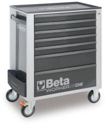 Beta BW 2400S-G7/E-M 7 fiókos szerszámkocsi 309 darabos szerszámkészlettel szürke (024006225)