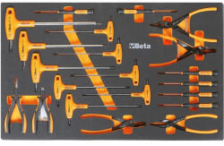 Beta M62 Habszivacs tálca Torx kulcsokkal, csavarhúzókkal seegerfogókkal (024500875)