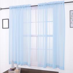  Olcsó Függöny Gyönyörű Kész Dekoratív Fátyol Függöny Kék 140x180 (4er)