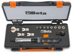 Beta 671B/C10 nyomatékkulcs készlet 604B/10, 1 irányváltós racsni, 8 hatlapú-dugókulcs és 4 villáskulcs 2-10Nm (006710002)