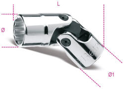 Beta 910B/SN 3/8" Tizenkétszögű csuklós Dugókulcs 18mm (009100238)