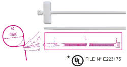 Beta BMBT22025 Keresztben feliratozható kábelkötegelő szalag, 25x8mm, natúr 2, 5x200mm (BMBT22025)