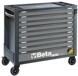 Beta BW 2400S-XLG9/E-XXL 9 fiókos szerszámkocsi borulásgátló rendszerrel, hosszú modell, 716 darabos szerszámkészlettel szürke (024006255)