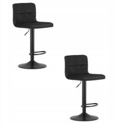 Oskar Prot hoker, bársony fekete, állítható magasság, 2 db (5903332069644)