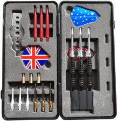 MASTER Darts MASTER fekete és ezüst díszdobozban 3 db - softip-acél 16g szett 16 G