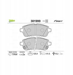 Valeo Első Fékbetétek 301999 Valeo Érzékelővel