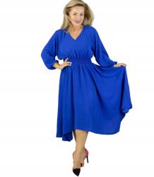 Agrafka Ruha midi Adele - V kivágás, rugalmas derék, hosszú ujjú 46/48 (5900178556642)