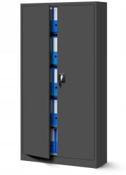 JAN NOWAK Fém Orvosi Irodai Szekrény Magas Jan H 195 Antracit (911)