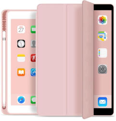 Apple iPad Air (2020 / 2022) / iPad Air 11 (2024 / 2025), mappa tok, Apple Pencil tartóval, Smart Case, rózsaszín - csontosteam