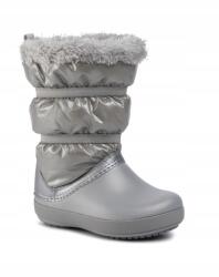 Crocs Hótaposó Crocs Crocband Lodgepont Metallic Boot Kids 25, 5 c9 Silver (205829-0p1)
