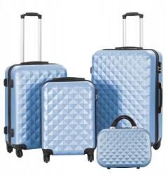  Utazóbőrönd szett kozmetikai táskával -acélkék (HOP1001471-2)