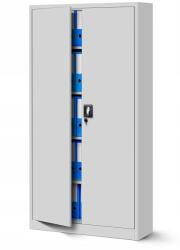 JAN NOWAK Magas Fém Orvosi Irodai Szekrény Aktákhoz Jan H 195 Szürke (43)