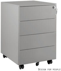 UNIQUE XD-040-4 görgős konténer, szürke