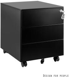 UNIQUE XD-041-3 görgős konténer, fekete