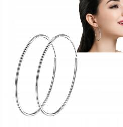  Kerek Fülbevaló Hosszú 6CM Ezüst színű Kerekek Női