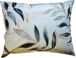  Szürke alapon Arany Levél mintás - Pamut kispárna huzat
