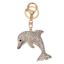 Clayre & Eef Fém kulcstartó delfines, üveggyönggyel - szep-otthon - 2 610 Ft