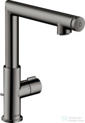 Hansgrohe AXOR UNO Select 220 magasított mosdócsaptelep automata leeresztővel, polírozott fekete króm 45016330 (45016330)