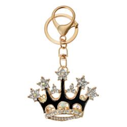 Clayre & Eef Fém kulcstartó koronás, üveggyönggyel - szep-otthon - 2 130 Ft