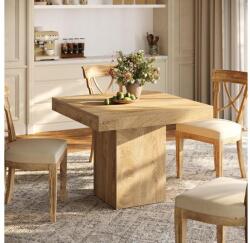 Tribesigns étkezőasztal 4 személyes- természetes fa mintázatú MDF, 100 × 100 × 80 cm