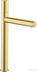 Hansgrohe AXOR UNO 260 magasított mosdócsaptelep Zero fogantyúval, nem zárható leeresztővel, szálcsiszolt sárgaréz 45004950 (45004950)