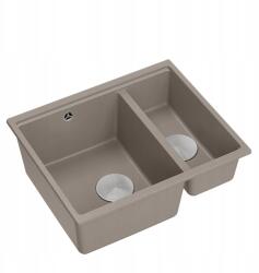 Quadron Logan gránit konyhai mosogató Soft Taupe felfüggesztett Acél (HCQL5646U4-BS_U)