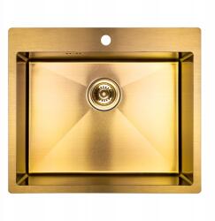 Laveo Acél Mosogató 1 Kamrás 59X51 CM Arany Szín (SAM G10T)