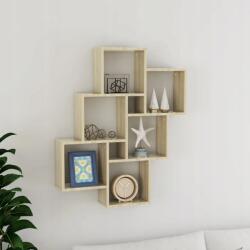 vidaXL Kocka alakú fali polc, sonoma tölgy, 78x15x93 cm (807172)