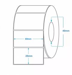  CÍMKE 25x60 mm nyomatlan, matt 2500db/tekercs (CIM25X60_) - nyomtassingyen