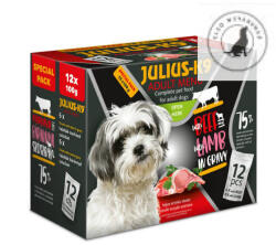 Julius-K9 Adult Menu Beef & Lamb (marha, bárány) - Nedves eledel válogatás kutyák részére 6 x (12x100g) (311944)