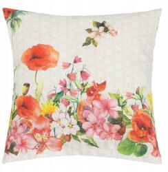 BellaTEX Dekoratív párna Ema 528, Nyári Rózsaszín Virágok Mákakkal, 45x45cm (55/528)